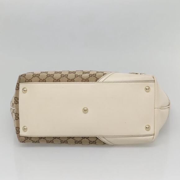 GUCCI GG Canvas Tote Bag Beige Gold - Picture 9 of 16